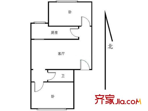 愛達(dá)花園蘭花園戶型圖戶型圖 2室 2室1廳1衛(wèi)1廚