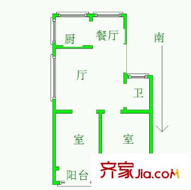 愛達花園蘭花園戶型圖戶型圖2室 2室2廳1衛(wèi)1廚