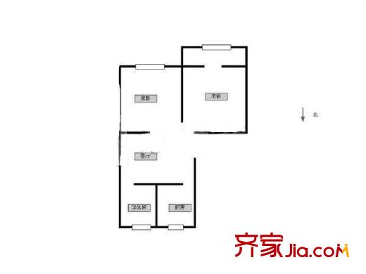 淵聲巷小區(qū)戶型圖戶型圖 2室  2室1廳1衛(wèi)1廚