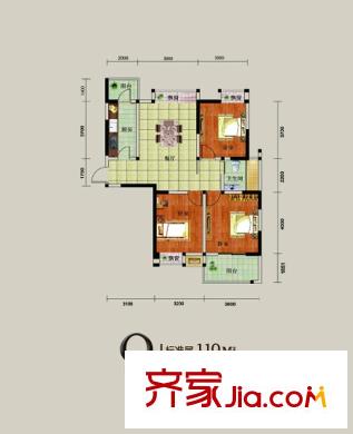 中北品尚戶型圖戶型圖 3室 3室2廳1衛(wèi)