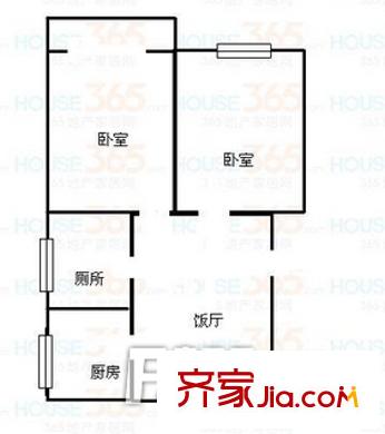 漢口西路小區(qū)戶型圖戶型圖 2室 2室1廳1衛(wèi)1廚