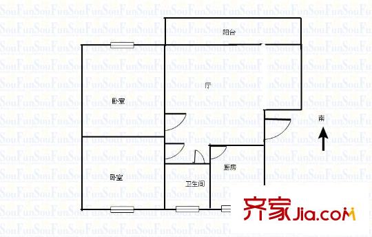 堯化新村戶型圖戶型圖 2室 