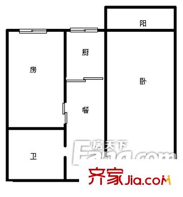 堯化新村戶型圖戶型圖 2室 2室1廳1衛(wèi)1廚