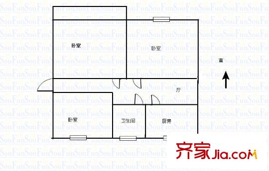 堯化新村戶型圖戶型圖 3室 