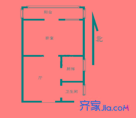 鳳凰花園城清溪園戶型圖 戶型圖 1室 1室1廳1衛(wèi)1廚