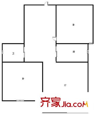 堯順家園戶型圖戶型圖  2室 2室2廳1衛(wèi)1廚