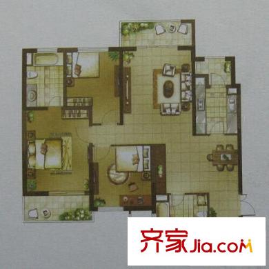 怡湖華庭戶型圖戶型圖 3室 3室2廳2衛(wèi)1廚