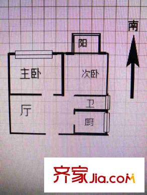 騰飛園戶型圖戶型圖 2室 2室1廳1衛(wèi)1廚