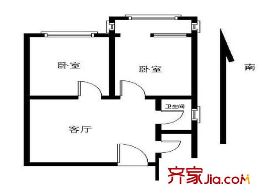 騰飛園戶型圖戶型圖2室 2室1廳1衛(wèi)1廚