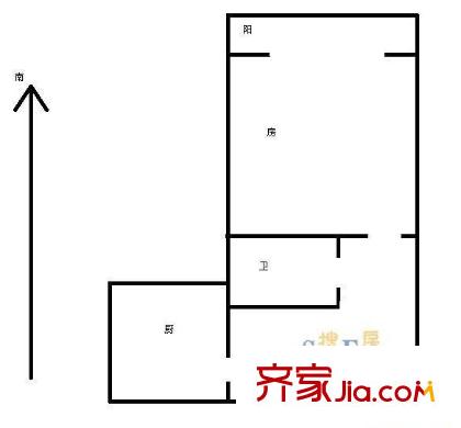金堯花園戶型圖戶型圖 1室 1室1廳1衛(wèi)1廚