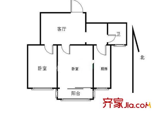 云河灣戶型圖戶型圖 2室 2室1廳1衛(wèi)1廚