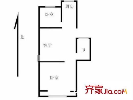 新牡丹里戶型圖戶型圖 2室 2室2廳1衛(wèi)1廚