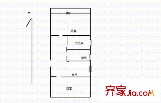小市街小區(qū)戶型圖戶型圖 2室 2室1廳1衛(wèi)1廚