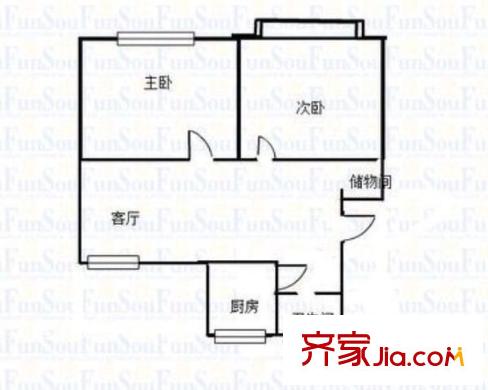 仙鶴茗苑戶型圖戶型圖 2室 2室1廳2衛(wèi)1廚