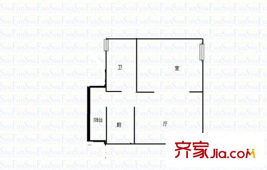 雁鳴山莊戶型圖戶型圖1室 1室1廳1衛(wèi)1廚