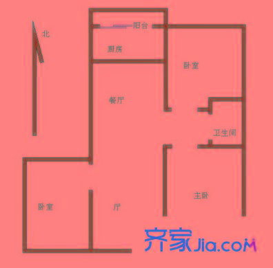 石城家園戶型圖戶型圖 3室 3室2廳2衛(wèi)