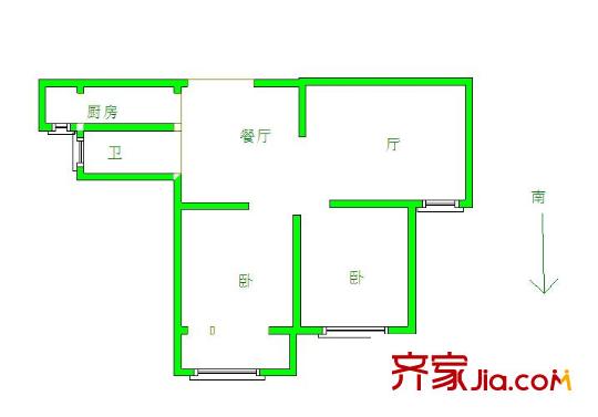萬和源居戶型圖戶型圖 2室 2室2廳1衛(wèi)1廚