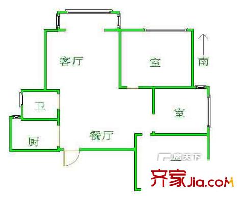 萬和源居戶型圖戶型圖 3室 3室2廳1衛(wèi)1廚