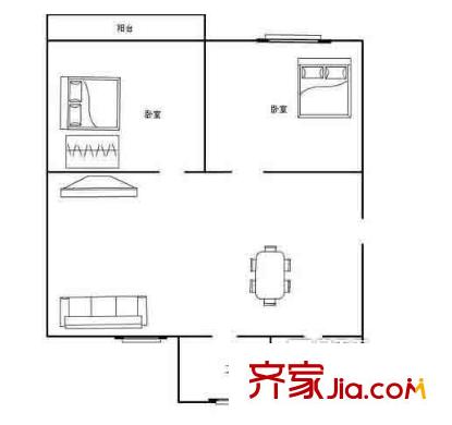 萬欣花園戶型圖戶型圖 2室 2室1廳1衛(wèi)