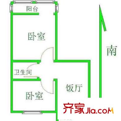 建寧路住宅戶型圖戶型圖 2室 2室1廳1衛(wèi)1廚