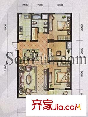 鳳凰和鳴苑戶型圖戶型圖 3室 3室2廳1衛(wèi)1廚