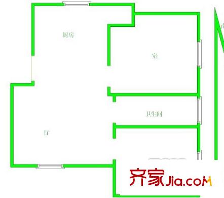 東郊小鎮(zhèn)第三街區(qū)戶型圖戶型圖 2室 2室1廳1衛(wèi)1廚