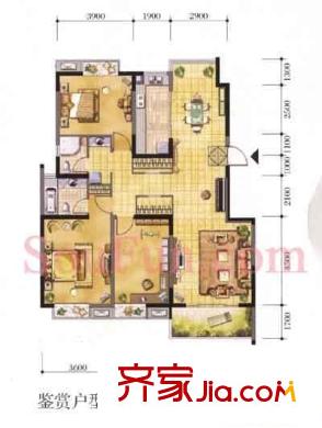 金基翠城戶型圖戶型圖 3室 3室2廳2衛(wèi)1廚
