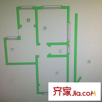 古平崗住宅戶型圖戶型圖 2室 2室1廳1衛(wèi)1廚