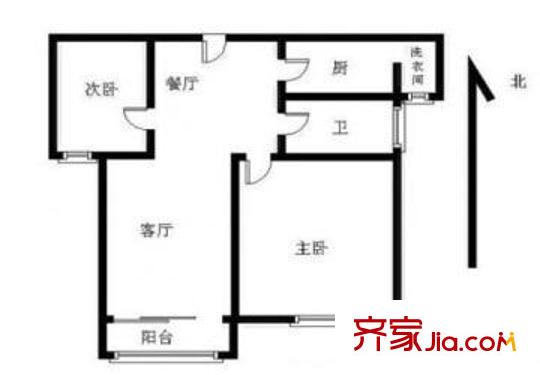香緹麗舍戶型圖戶型圖 2室 2室2廳1衛(wèi)