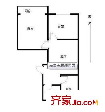 華保新寓戶型圖戶型圖 2室 2室1廳1衛(wèi)1廚