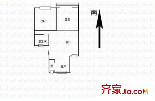 白鷺花園戶型圖戶型圖2室 2室1廳1衛(wèi)1廚