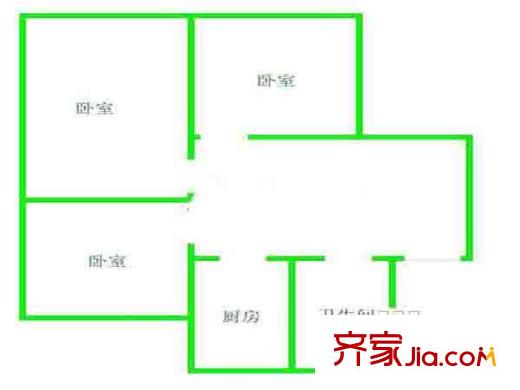 白鷺花園戶型圖戶型圖 3室 3室1廳1衛(wèi)1廚