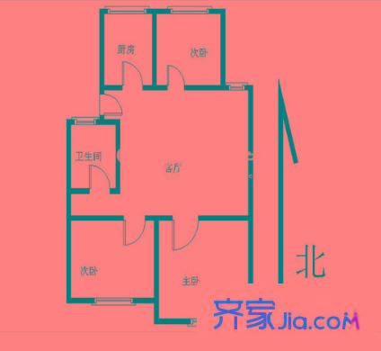 白鷺花園戶型圖戶型圖 3室 3室1廳1衛(wèi)1廚