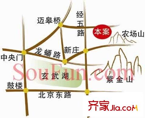 興都花園交通圖