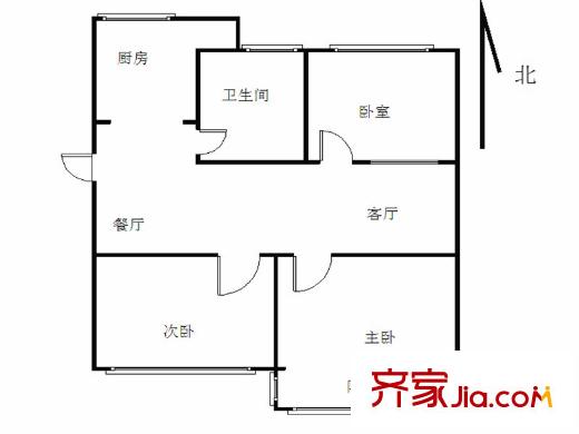 東寶花園戶型圖戶型圖 3室 3室2廳1衛(wèi)1廚
