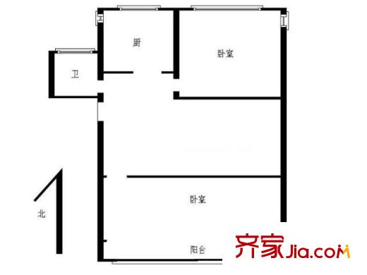 迎江園戶型圖戶型圖2室 2室1廳1衛(wèi)1廚