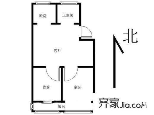 迎江園戶型圖戶型圖 2室 2室1廳1衛(wèi)1廚