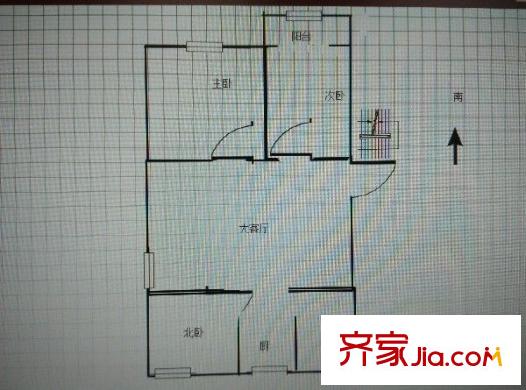 仙鶴山莊戶型圖戶型圖 3室 3室2廳1衛(wèi)1廚