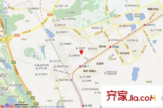 奧克斯鐘山府交通圖