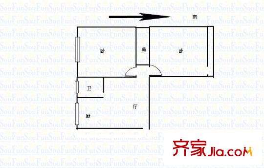 鎮(zhèn)江路小區(qū)戶型圖戶型圖 2室 2室1廳1衛(wèi)1廚
