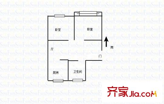 鎮(zhèn)江路小區(qū)戶型圖戶型圖 2室 2室1廳1衛(wèi)