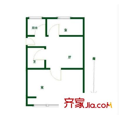 鎮(zhèn)江路小區(qū)戶型圖 戶型圖 2室 2室1廳1衛(wèi)1廚