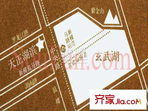 天正湖濱花園交通圖