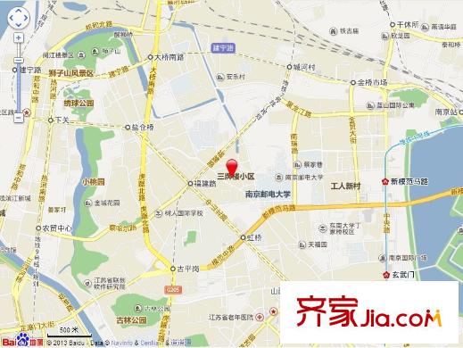 三牌樓小區(qū)交通圖