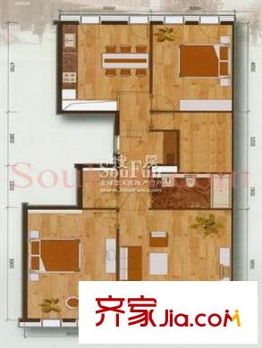 朗詩國際街區(qū)戶型圖戶型圖 2室 2室2廳1衛(wèi)1廚