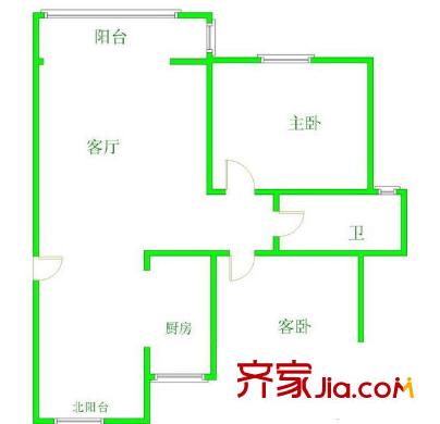 江南文樞苑戶(hù)型圖戶(hù)型圖 2室  2室1廳1衛(wèi)1廚