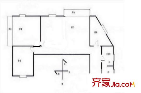 月光廣場戶型圖戶型圖 3室 3室2廳1衛(wèi)1廚