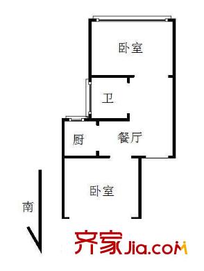 來鳳小區(qū)戶型圖戶型圖 2室 2室1廳1衛(wèi)1廚