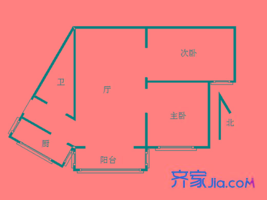 月光廣場(chǎng)戶型圖 戶型圖 2室 2室2廳1衛(wèi)1廚