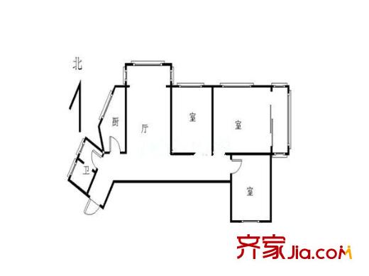 月光廣場戶型圖戶型圖 3室 3室1廳1衛(wèi)1廚